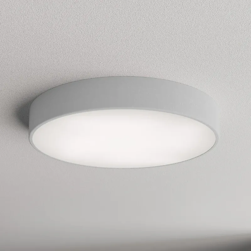 Op = Op Plafondlamp Cleo 500, grijs, sensor, IP20, Ø 50 cm, metaal