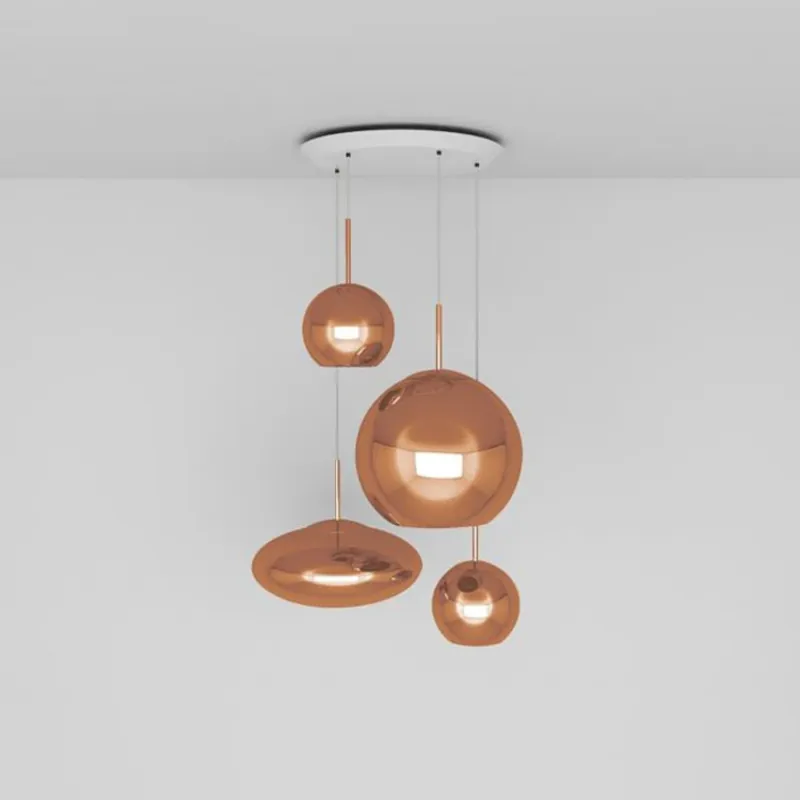 Aanbieding Tom Dixon Copper Range Round hanglamp, 4-lamps