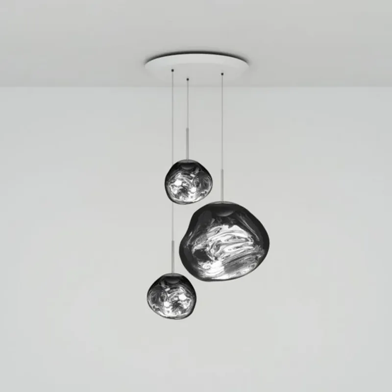 Alleen Vandaag Tom Dixon hanglamp Melt Trio Round, Ø 81 cm, 3-lamps, chroom