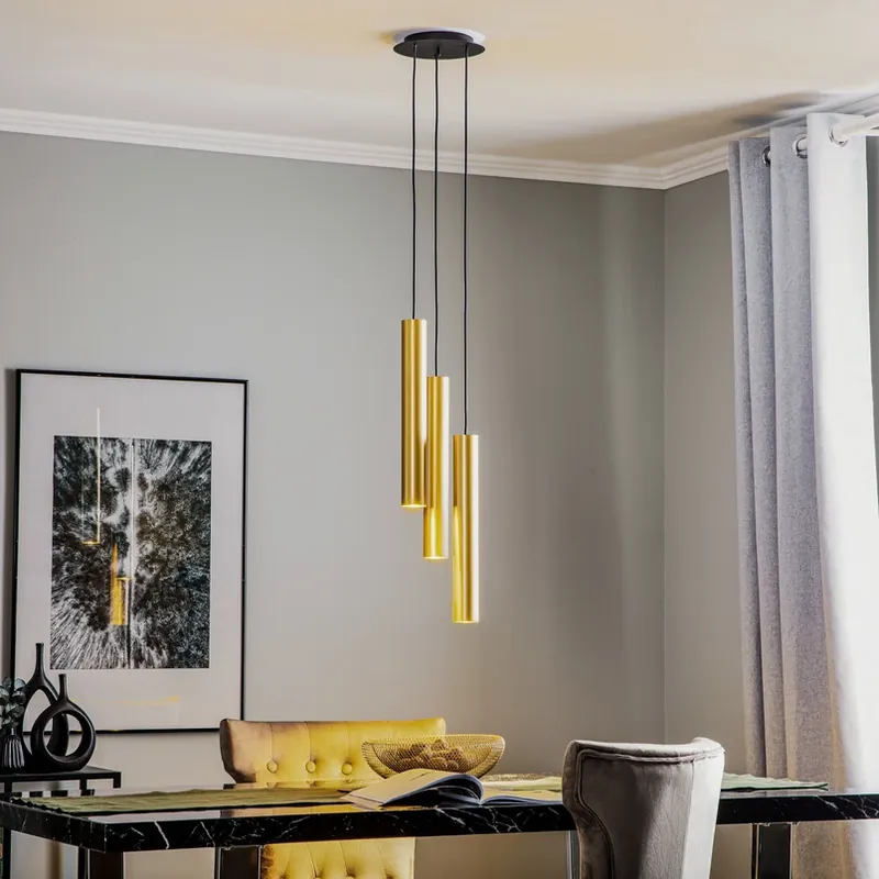 Hanglamp Eye L, messing, 3-lamps Nu Kopen