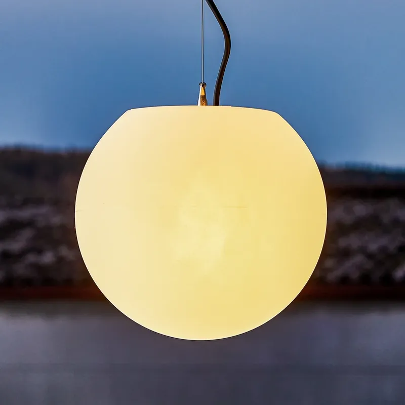 Fabrieksprijs Buiten hanglamp Cumulus, Ø 30 cm, wit, kunststof IP65 E27