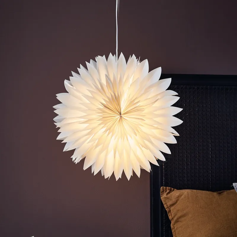 Beperkte Voorraad Hangende decoratieve ster Solina, grijs, Ø 45 cm