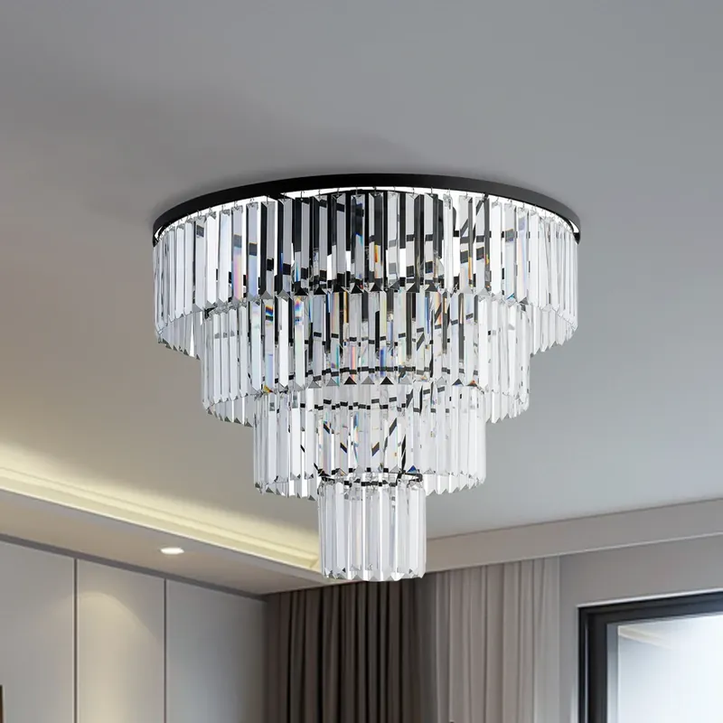 Alleen Vandaag Plafondlamp Cristal, transparant/zwart, Ø 71 cm