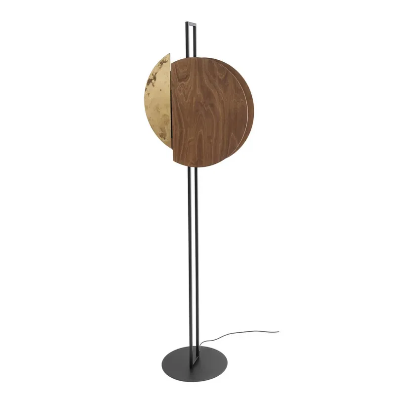 Flitsaanbieding Vloerlamp Sunset, donkerbruin/goud/zwart