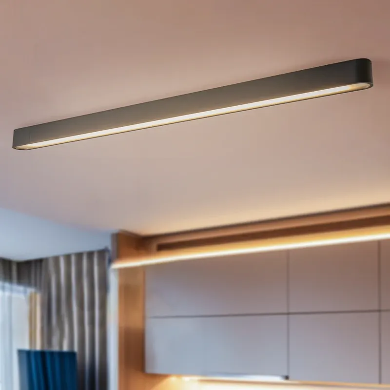 Goedkoop Plafondlamp Soft, 125 x 6 cm, grafiet, aluminium, G13