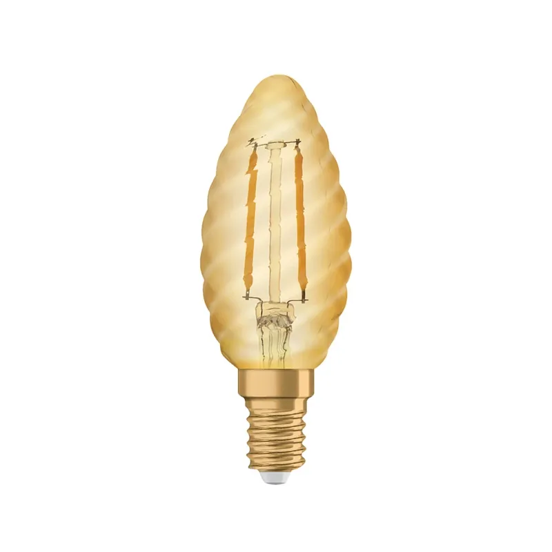Betrouwbaar Radium LED Essence sfeer E14 2,5W geribbeld goud