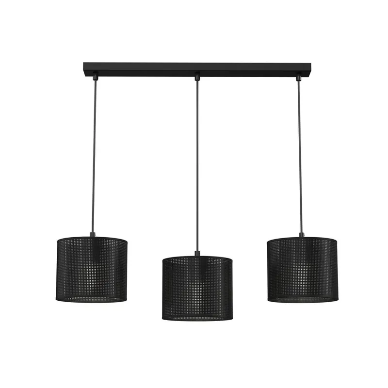 Actieprijs Hanglamp Jovin, 3-lamps, lineair, zwart