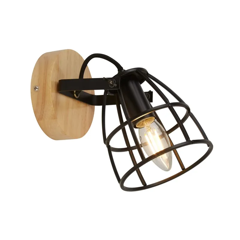 Wandlamp Cage II met roosterkap Gecertificeerd