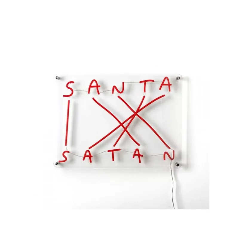Exclusieve Aanbieding LED decoratie-wandlamp Santa-Satan, rood