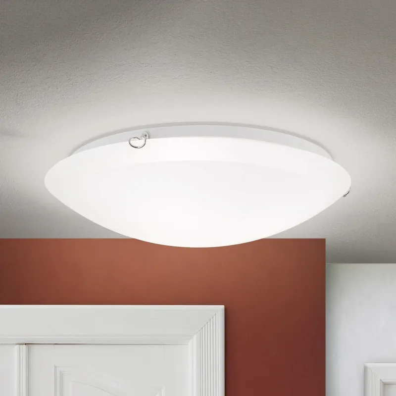 Weekendaanbieding Plafondlamp Agada, opaalglas, chroom, 50 cm