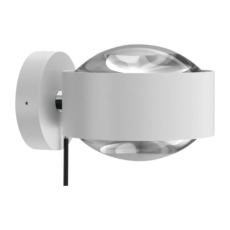Koop Online Puk Maxx Wall+ LED, heldere lenzen, wit mat/chroom