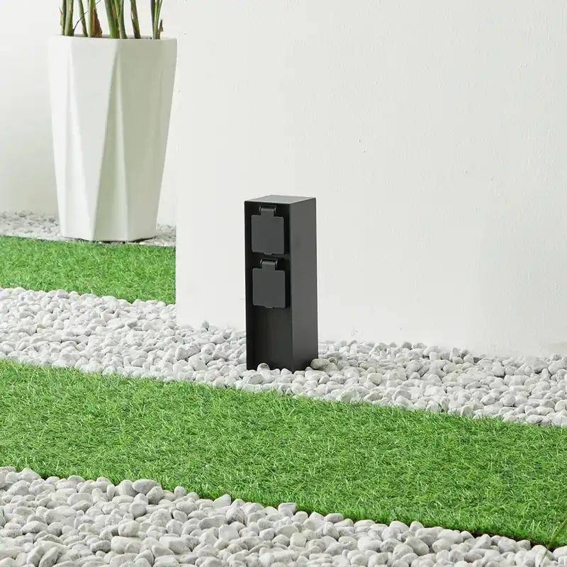 Betrouwbaar Prios Foranda energieprofiel, 2 stopcontacten zwart