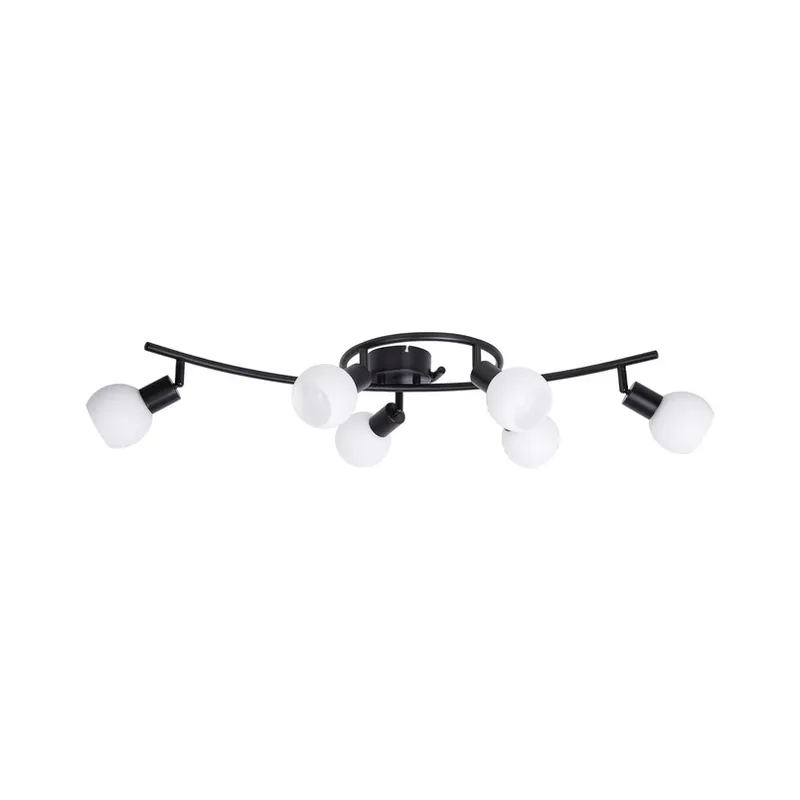 LED plafondspot Loxy, zwart, 6-lamps Beste Prijs
