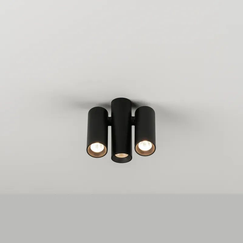 Milan Haul LED plafondlamp 3-lamps, zwart Beperkte Voorraad