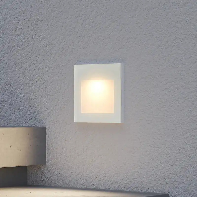 Lage Kosten Arcchio LED wand inbouwlamp Zamo, wit, 11 cm, metaal, IP65