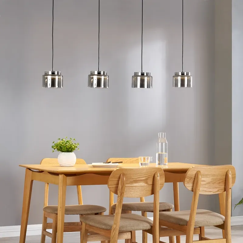 Lucande Diano hanglamp, rookgrijs, 4-lamps uitvoering Nieuw