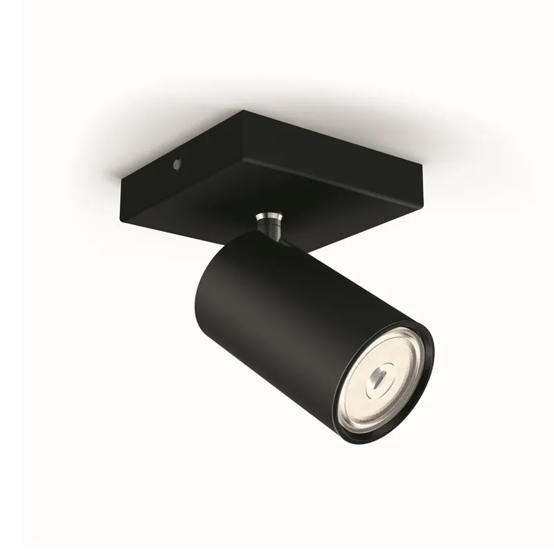 Korting Philips myLiving Kosipo spot GU10 zwart 1-lamp