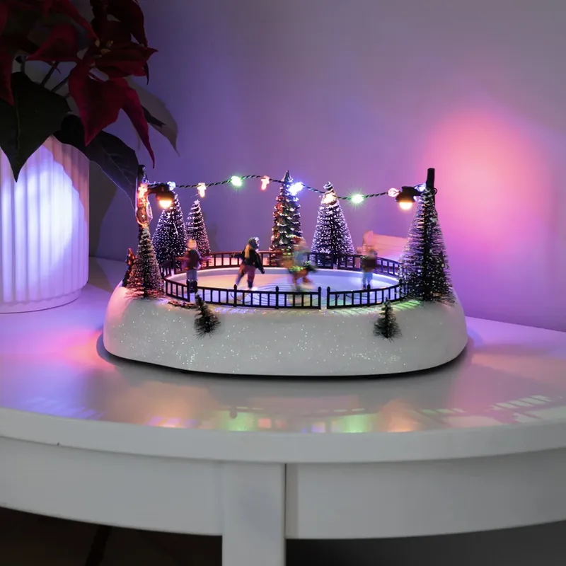 LED sfeerlamp Ijsbaan muziek, batterij USB Goedkoop