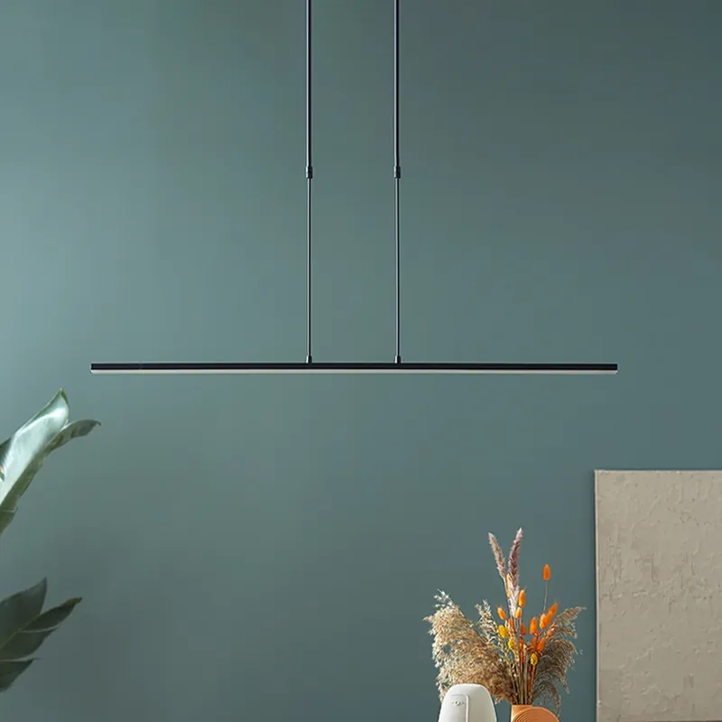 Actieprijs Hanglamp Zelena, zwart, lengte 122cm, metaal, CCT