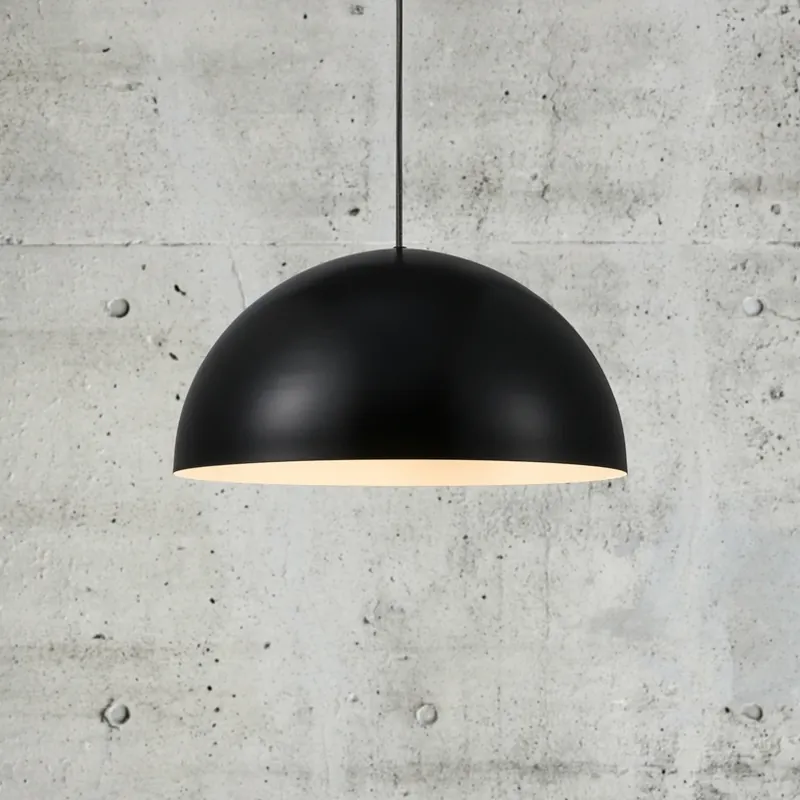 Alleen Vandaag Hanglamp Ellen 40 met metalen kap, zwart