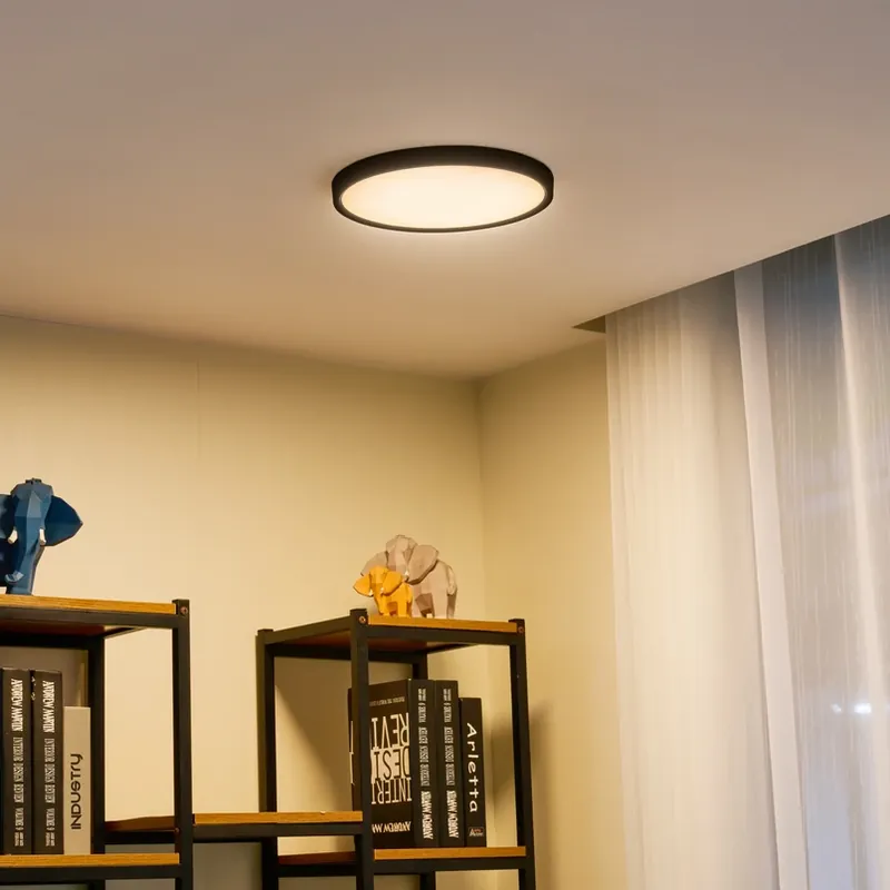 Lindby Smart LED plafondlamp Pravin, Ø 30 cm, CCT, zwart Alleen Vandaag