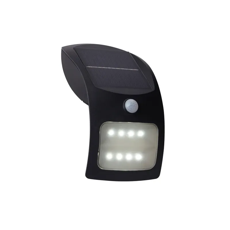 Hete Deal LED-zonne-wandlamp 67420BK-PIR, bewegingsmelder